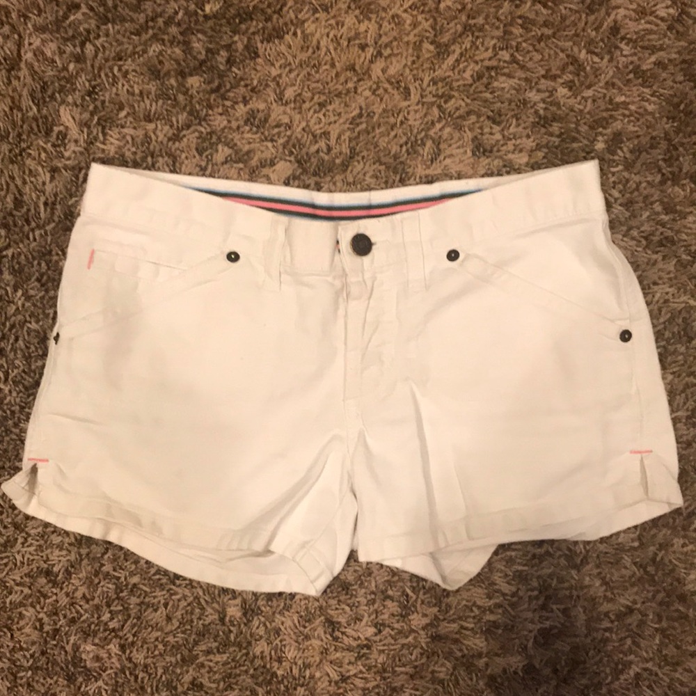 White denim shorts